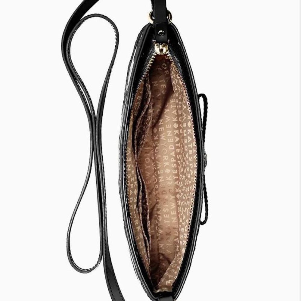 Kate Spade Black "Amy Camellia Street" Small Shoulder Crossbody Bag - Picture 9 of 16